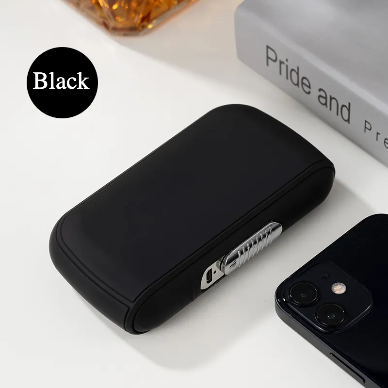 Puffdock, black, lighter, pre roll holder, blunt holder, electric lighter, cigarette case, cigarette lighter