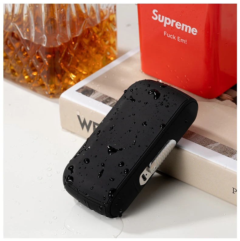 Puffdock, black, lighter, pre roll holder, blunt holder, electric lighter, cigarette case, cigarette lighter