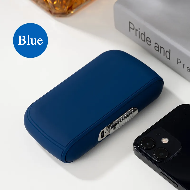 Puffdock, blue, lighter, pre roll holder, blunt holder, electric lighter, cigarette case, cigarette lighter