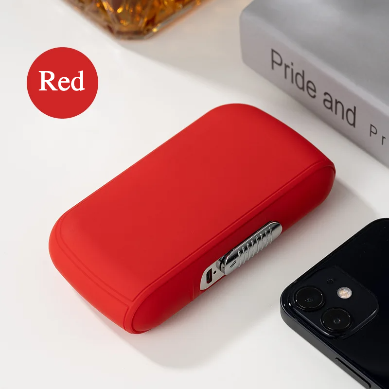 Puffdock, red, lighter, pre roll holder, blunt holder, electric lighter, cigarette case, cigarette lighter